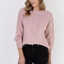 Sweter w charakterze bluzy - SWE322 pudrowy róż MKM