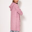 Kardigan z kapturem - PA019 róż MKM