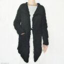 Asymetryczny, elegancki sweter handmade, robiony na drutach /8/