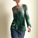 sweter rozpinany taupe&zielenie