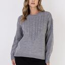 Sweter w charakterze bluzy - SWE322 szary MKM