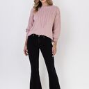 Sweter w charakterze bluzy - SWE322 pudrowy róż MKM