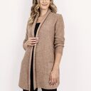 Płaszcz z rolowanym kołnierzem - PA022 mocca MKM