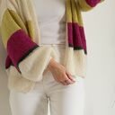 Kardigan Miu - amarant z żłótym