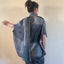 Ręcznie barwiony lniany fraczek