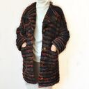 Sweter - żakiet handmade, robiony na drutach /5/