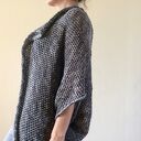 Melanżowy kardigan w kształcie kokonu z bawełny 100% - handmade Anna Damzyn