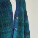 Długi kardigan w morskich odcieniach