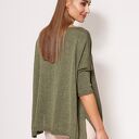 Oversize'owy sweterek - SWE040 zielony MKM