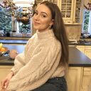 Sweter handmade chunky cable w kolorze natura z wełny merynosów, bawełny i alpaki