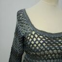 Ażurowy sweter w szarościach S/M