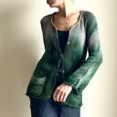 sweter rozpinany taupe&zielenie