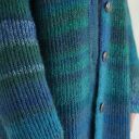 Długi kardigan w morskich odcieniach