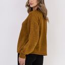 Sweter w charakterze bluzy - SWE322 miodowy MKM