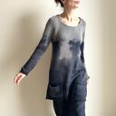 Dzianinowa tunika szarość&grafit