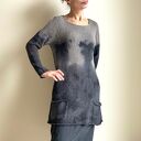 Dzianinowa tunika szarość&grafit