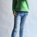 Sweter oversize w groszek - klasyczny kardigan-bluza handmade
