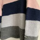 Sweter wełniany w pasy Trios - cztery kolory, rękodzieło 100% wełny (S/M)