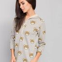 Sweter z tkaniny bawełnianej z oryginalnym nadrukiem