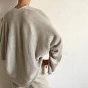 Sweter/bolerko z wełny merino ecru