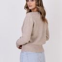 Klasyczny kardigan - SWE317 beż MKM