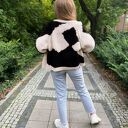 Ręcznie robiony sweter w łaty z wełny merino 100% - Gangsta Knit