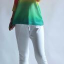 Cieniowany sweter oversize z ombre - ręcznie robiony sweter damski