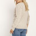 Melanżowy sweter SWE244 beżowy melanż MKM