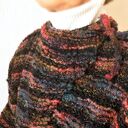 Sweter - żakiet handmade robiony na drutach z grubej wełny