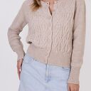 Klasyczny kardigan - SWE317 beż MKM