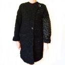 Sweter kardigan asymetryczny elegancki - ręcznie robiony na drutach