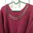 Klasyczny sweter, reglanowy rękaw - ciemna fuksja