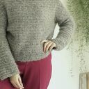 Półgolf Kukoma - nietoperzowy sweter z alpaki, szary