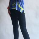Sweter damski oversize w liście - letni kardigan w serek