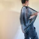 Ręcznie barwiony lniany fraczek