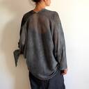 Sweter/bolerko lniane w szarościach - unikat ręcznie barwiony (one size S/M)
