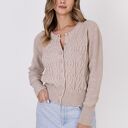 Klasyczny kardigan - SWE317 beż MKM