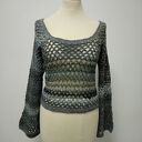 Ażurowy sweter w szarościach S/M