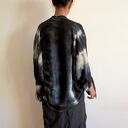 Grafitowy sweter bolerko z wełny merino - kardigan handmade (S/M/L)