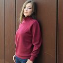 Otula miękki golf - sweter bordo