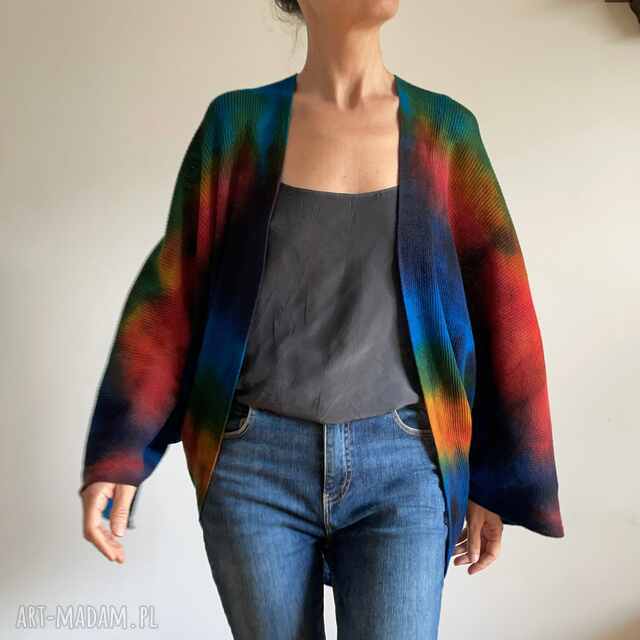 Sweter z wełny merino kolorowy