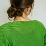 swetry wiosenna narzutka zielony rozpinany sweter krótki kardigan