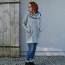 Navaho Clothing duże rozmiary sweter wełniany gruby, jesienny ciepła bluza