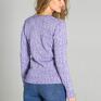 swetry: Melanżowy sweter - SWE244 niebieski melanż MKM z dlugim rekawem dzianinowa bluzka