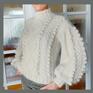 elegancki sweter swetry kaszmirowy z węzłami handmade