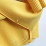 Anita Palmer Art żółty wełna w kwiaty r. 40 do 44 - słoneczny sweter swetry