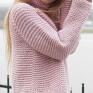 różowy sweter swetry pudrowy wełniany