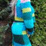 Linen Time kardigan giant knitting sweter grube sploty