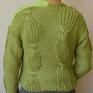 kardigan handmade sweter robiony drutach