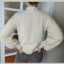 ciepły swetry kaszmirowy sweter z węzłami luksusowy prezent